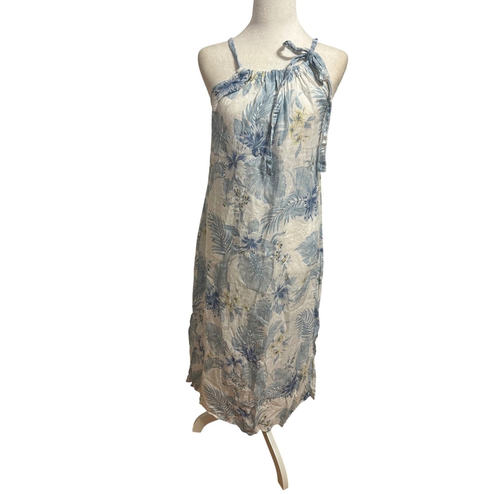 Bellambra Italy 100% Linen Romantic Euro summerCoastal Resort blue Beach dress